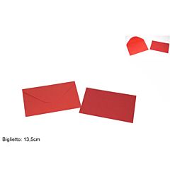 BIGLIETTI AUGURI 13.5CM C/BUSTE8PZ ROSSO IN DISPLA