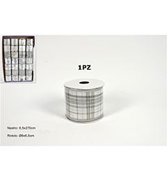 NASTRO TESSUTO 6.3X270 CM ARGENTO P20SK002F@!