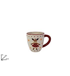 TAZZONE NATALIZIO DECORO RENNE NH19B2811