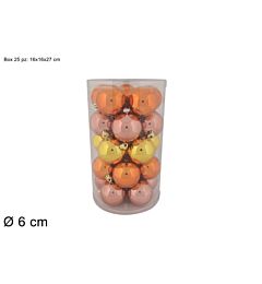 PALLE 6CM 25PZ LUCIDO ORO/COPPER/BRONZO 3A25E05/47