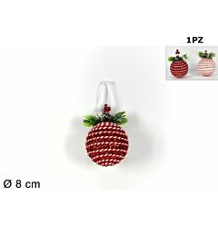 PALLA 8CM CORDONCINO C/BACCHE 2COL JB2418