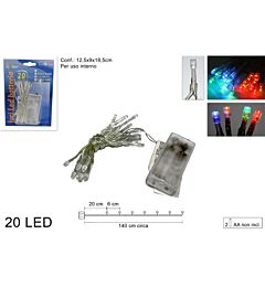 LUCI LED 20 BATTERIA MULTICOLOR ART.YC20LM