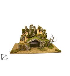 PAESAGGIO VUOTO CON CASE E CAPANNA 78X38X39CMDue Esse