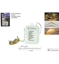FILO 50LUCI LED 8 GIOCHI DI LUCIBIANCO CALDO  YC-B