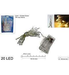 LUCI LED 20BATTERIA BIANCO CALDO YC-20LWW