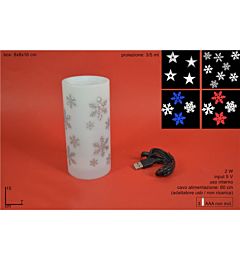 PROIETTORE CANDELA FIOC DI NEV GLIT.SILVER 4AS SL-