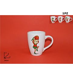 TAZZONE/MUG 380ML DECORATIVO C/ELFO 3ASS.ART.9711/