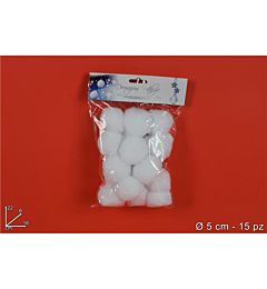 PALLINE OVATTA 5CM 15 PEZZI ART. ZH6661