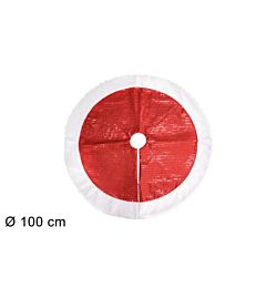 TAPPETO ALBERO 100CM ROSSO POIS C/PELL. BIANCA HY2Due Esse