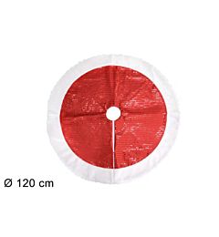 TAPPETO ALBERO 120CM ROSSO POIS C/PELL. BIANCA HY2Due Esse