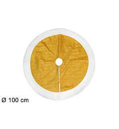 TAPPETO ALBERO 100CM EFFETTO GLITTER ORO C/PELLICCDue Esse