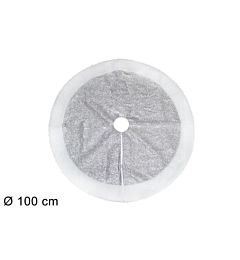 TAPPETO ALBERO 100CM EFFETTO GLITTER SILVER C/PELLDue Esse