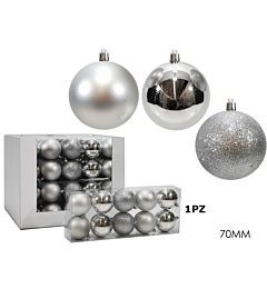 SET 10 PALLE 70MM SILVER MIX