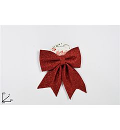 FIOCCO GLITTERATO SPUGNA CM 20X26 ROSSO ART.86903/Due Esse