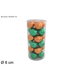 PALLE 8CM 24PZ LUCIDO VERDE/COPPER 3A24E07/DGR+NER