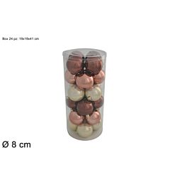 PALLE 8CM 24PZ LUCIDO BEIGE/BRONZO/MARRONE SCURO 3