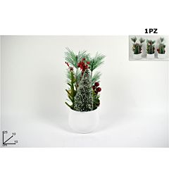 PIANTINA C/ALBERO DI NATALE E BACCHE3ASS HJ-20-ES3Due Esse