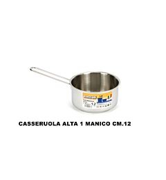 CASSERUOLA FONDA CM.12 1 MANICO INOX 18/C MOD. REA