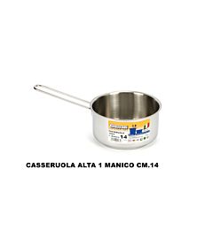CASSERUOLA FONDA CM.14 1 MANICO INOX 18/C MOD REAL