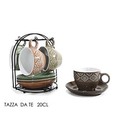 SET 4 TAZZE TE  20CL C/STAND ASS