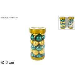 PALLE 6CM 30PZ TIFFANY/ORO 2ASS 67A30E05D5-1/PGR+D