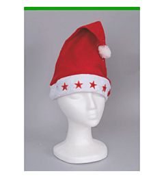 CAPPELLO ROSSO CON STELLE LUMINOSE CM.45