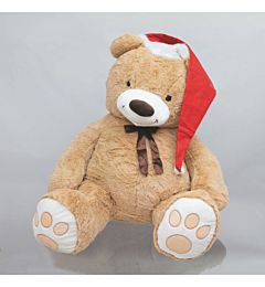 ORSO PELUCHE CM.115 SORRISO MARRONE C/CAPPELLO NATALE