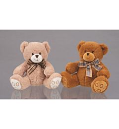 PELUCHE ORSETTO CM.18 POLIESTERE C/FIOCCO QUADRI 2
