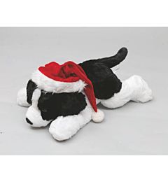 CANE PELUCHE BIANCO E NERO CM.60