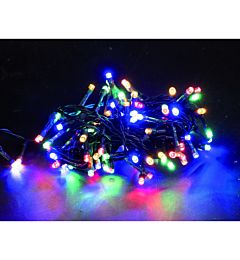 100 LED MULTICOLOR MT.3+2 CAVO VERDE C/CONTROLLER/