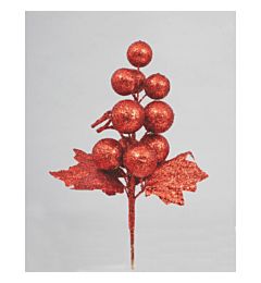 GRAPPOLO UVA PVC CM.23 ROSSO GLITTER
