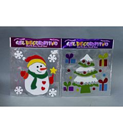 STICKER GEL DECORATIVO CM.25X25 C/DECORI NATALIZI