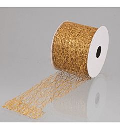 ROTOLO NASTRO MM.63X2,70MT RETE ORO CON GLITTER