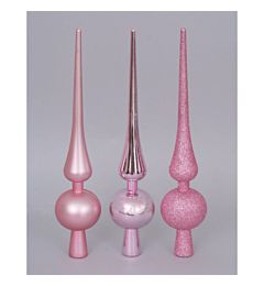 PUNTALE CM.30 ROSA MET/GLITTERATO/SATINATO IN BST