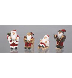 BABBO NATALE PVC CM.17H VESTITO ROSSO PANNO/PELLIC