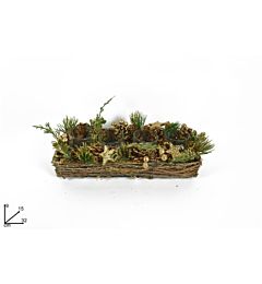 PORTACANDELA 4POSTI LEGNO DECORATOORO 7M215122