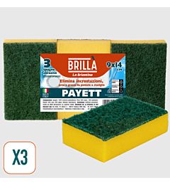 SPUGNE ABRASIVE 9x14CM - 3PZ