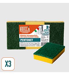 SPUGNE ABRASIVE 6,5x10CM - 3PZ