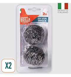 SPUGNETTA LANA SILVER INOX - 2PZBriantina