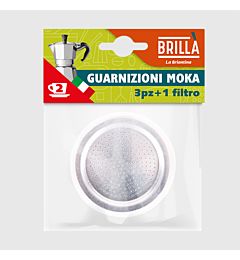 GUARNIZIONI 2TZ CON FILTRO MOKA 3 PZ BLISTERBriantina