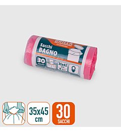 SACCHETTI BAGNO - ROSA 8L - 30PZ