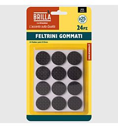 FELTRINI TONDI - GOMMATI 25MM - 24PZBriantina