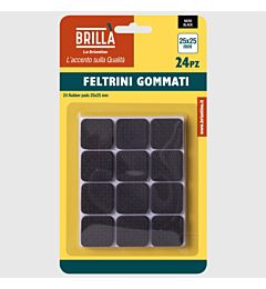 FELTRINI QUADRI - GOMMATI 25x25MM - 24PZBriantina