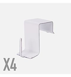 GANCI PER TENDINE VETRO BIANCO 18MM - 4PZBriantina