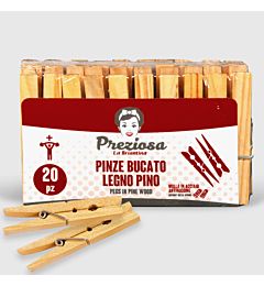 MOLLETTE BUCATO - LEGNO 7CM - 20PZBriantina