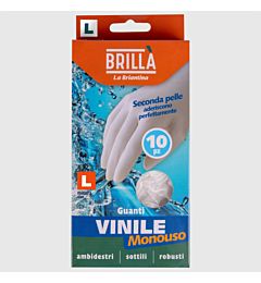 GUANTI IN VINILE MONOUSO - L - 10PZBriantina