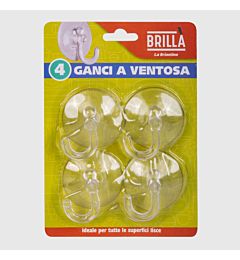 GANCI A VENTOSA TRASPARENTI - 4PZBriantina