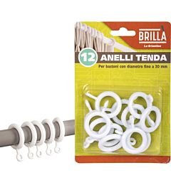 ANELLI IN PLASTICA PER TENDE 20MM - 12PZBriantina