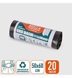 SACCHI SPAZZATURA - NERI 30L - 20PZ