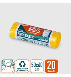 SACCHI SPAZZATURA - GIALLI 30L - 20PZ